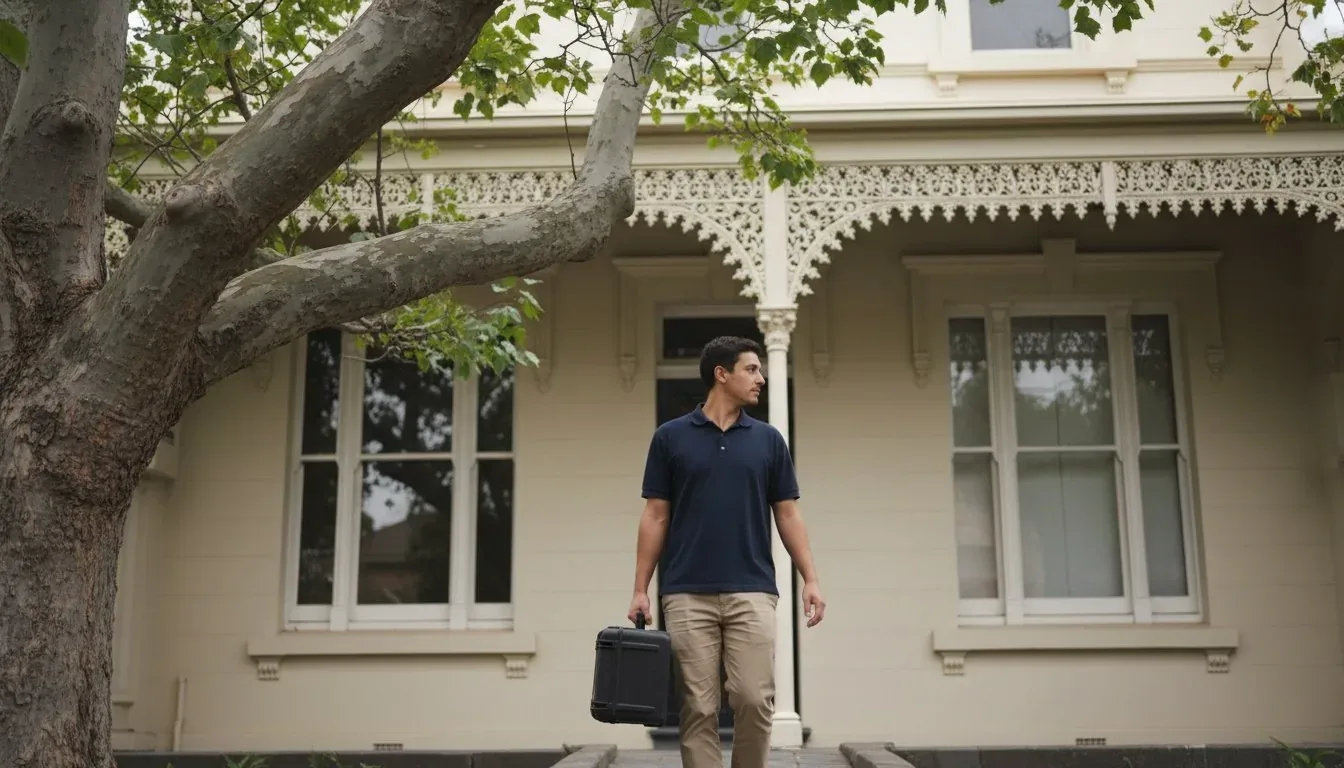 A TACT Bio Recovery technician arriving discreetly at a Melbourne home