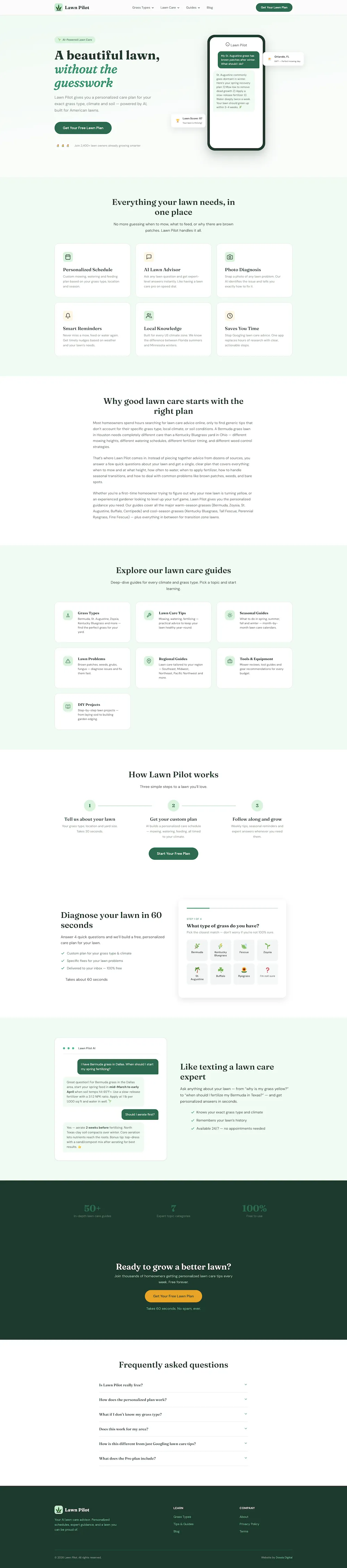Lawn Pilot website