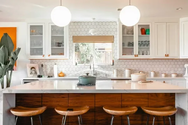 A bright, spotless kitchen after a professional clean