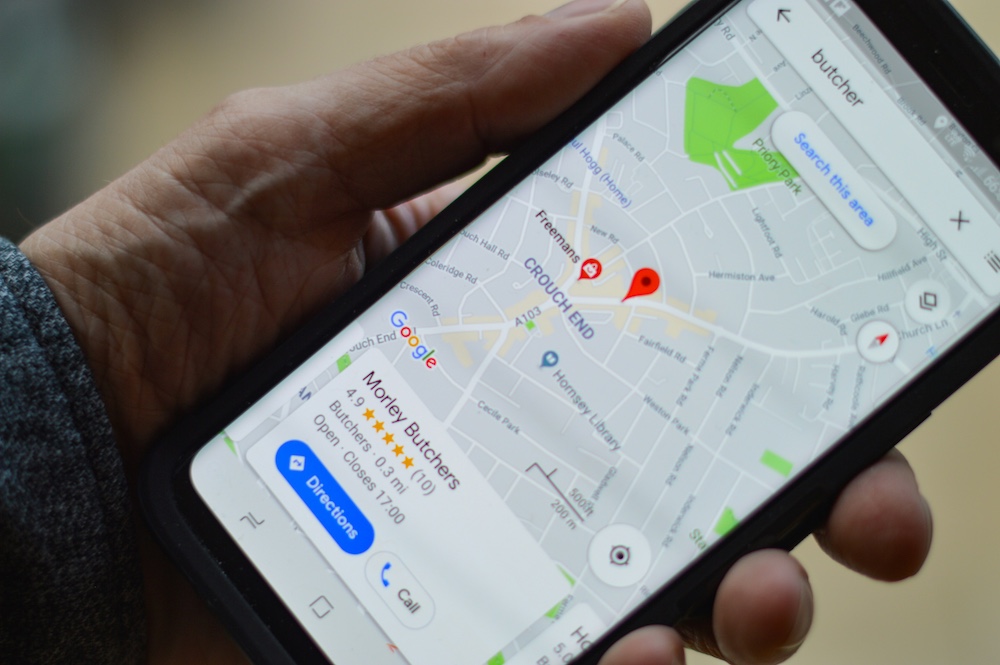 Google Business Profile on a mobile phone screen
